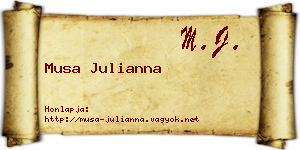 Musa Julianna névjegykártya